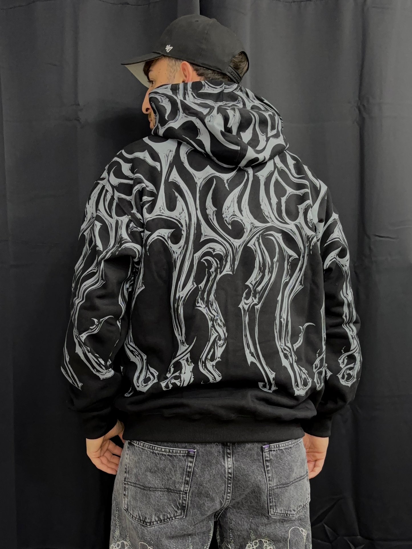 Octopus Tribal Blade Hoodie by Luca Devinu