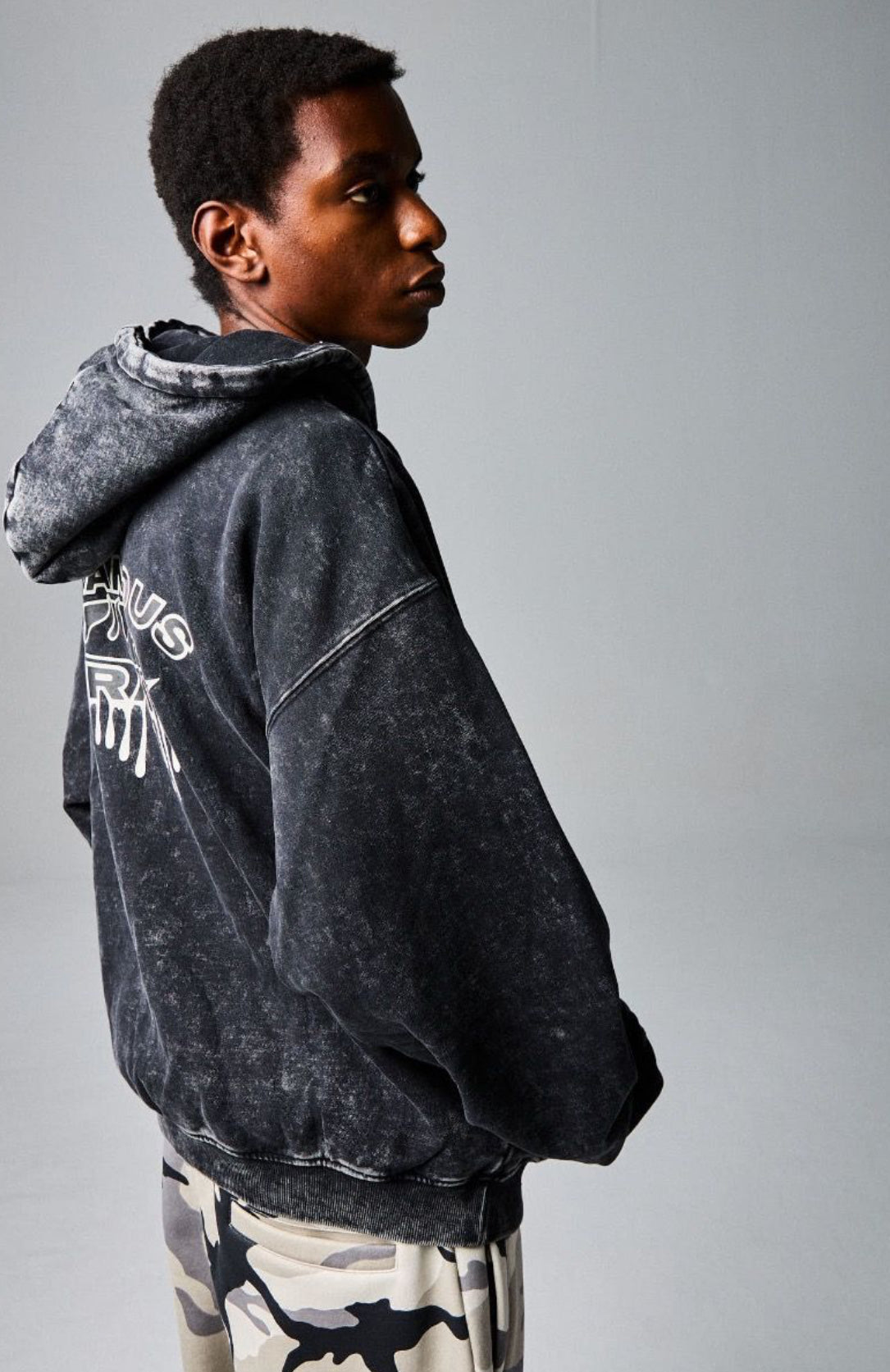Grimey Follow The Dollar Washed Boxy Hoodie Washed Black