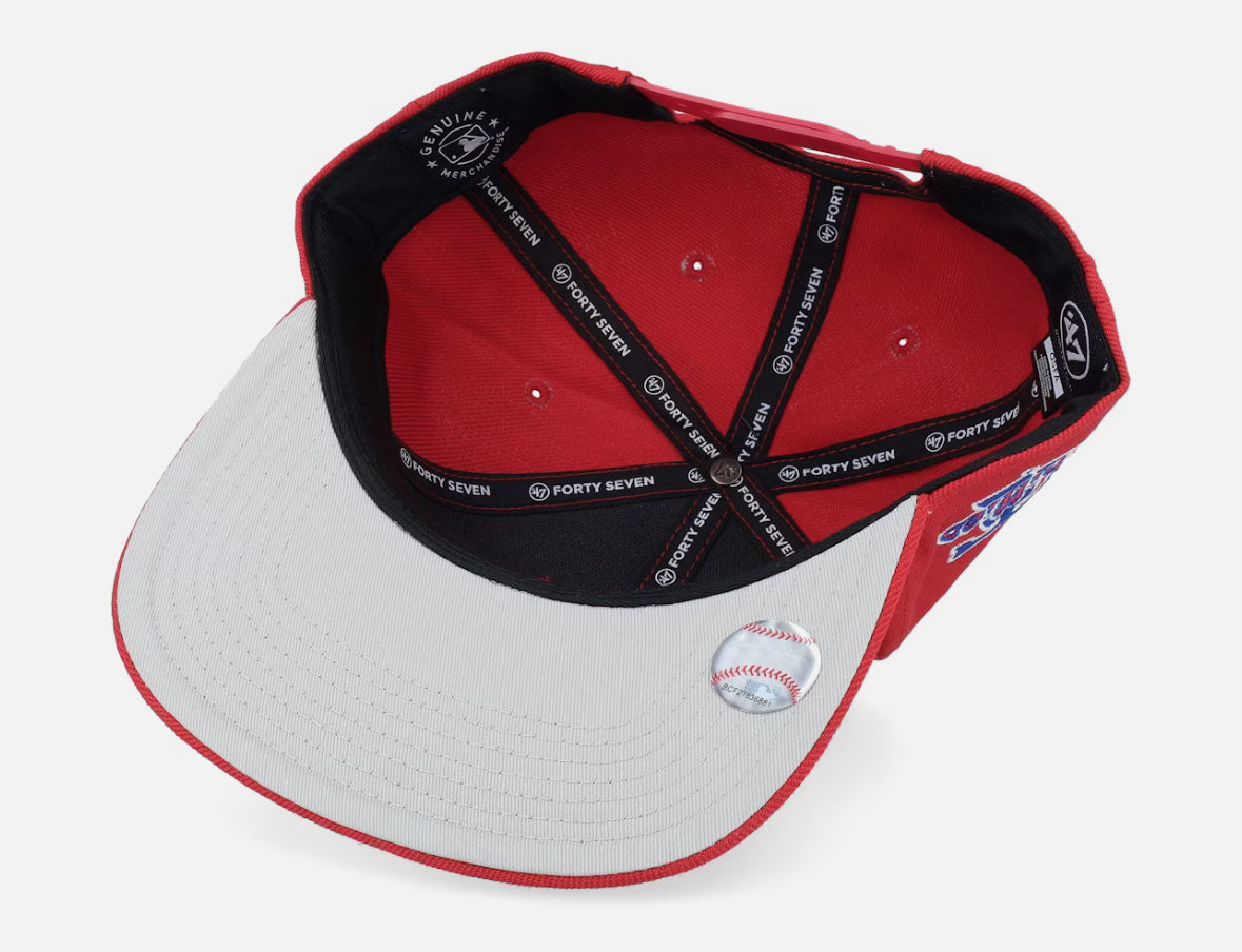 Philadelphia Phillies Replica Sure Shot Captain Red Snapback - 47 Brand