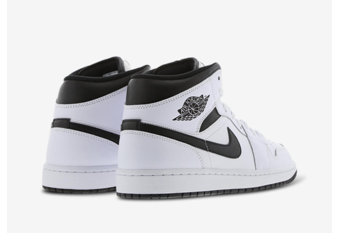 Jordan 1 mid Black/white