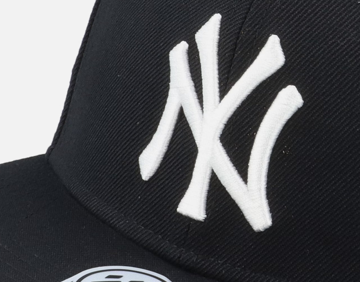 NY Yankees No Shot Black/White Snapback - 47 Brand