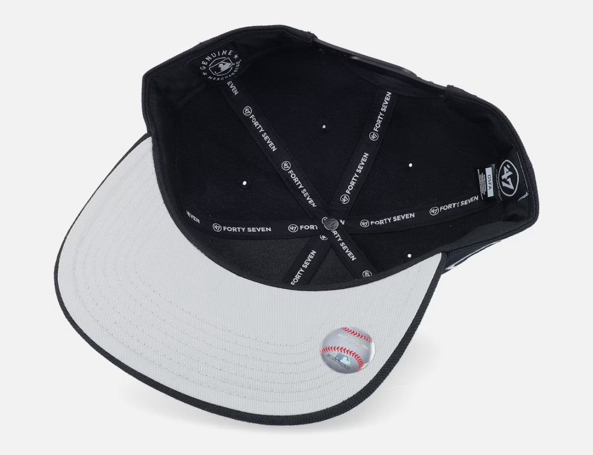 Chicago White Sox Sure Shot Captain Black Snapback - 47 Brand