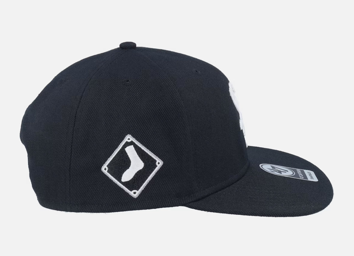 Chicago White Sox Sure Shot Captain Black Snapback - 47 Brand