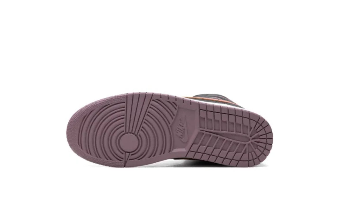 Jordan 1 mid orange-Sky J mauve