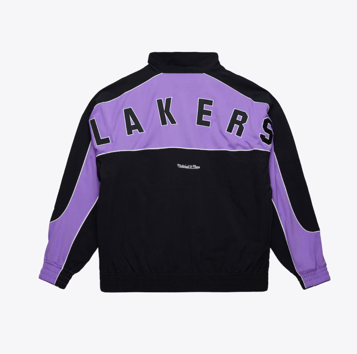 Men's Black Los Angeles Lakers Mesh Nylon Full-Zip Jacket