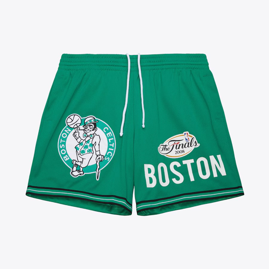 Men's Green Boston Celtics Team Origins Mesh Shorts