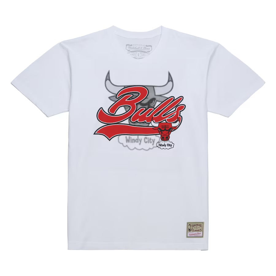 Men's White Chicago Bulls Oversweep T-Shirt