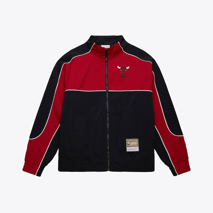 Men's Black Chicago Bulls Mesh Nylon Full-Zip Jacket