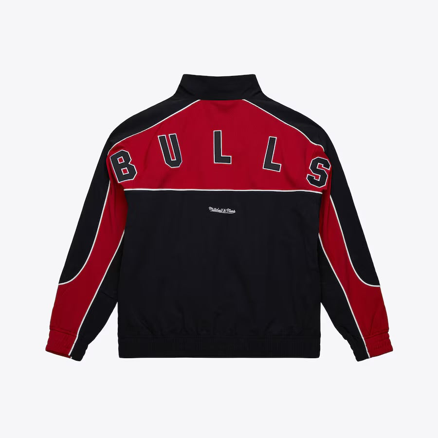 Men's Black Chicago Bulls Mesh Nylon Full-Zip Jacket