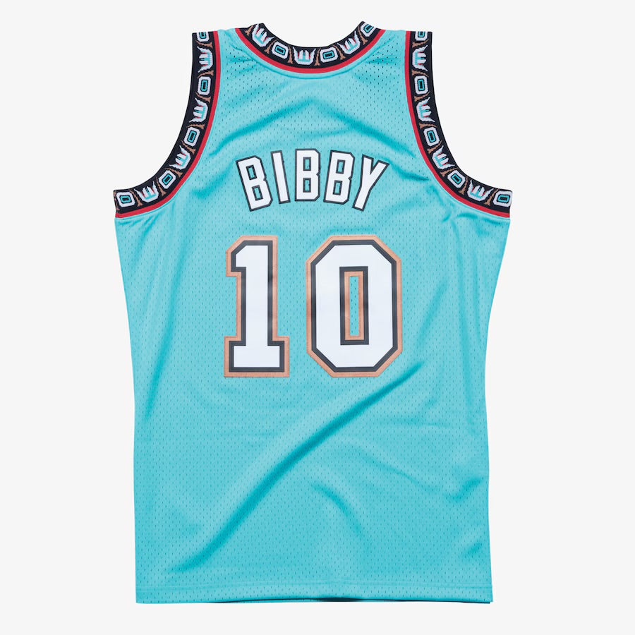 Men's Mike Bibby Turquoise Vancouver Grizzlies 1998/99 Hardwood Classics Swingman Player Jersey