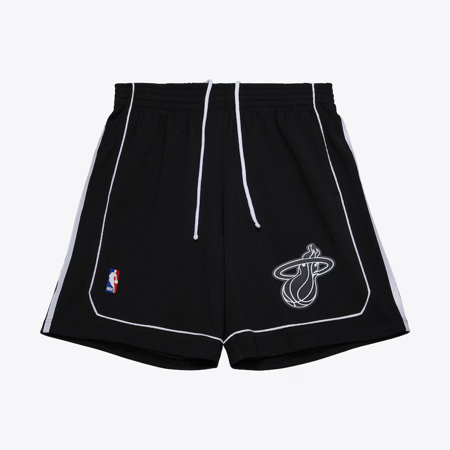 Men's Black Miami Heat 2011/12 Swingman Shorts