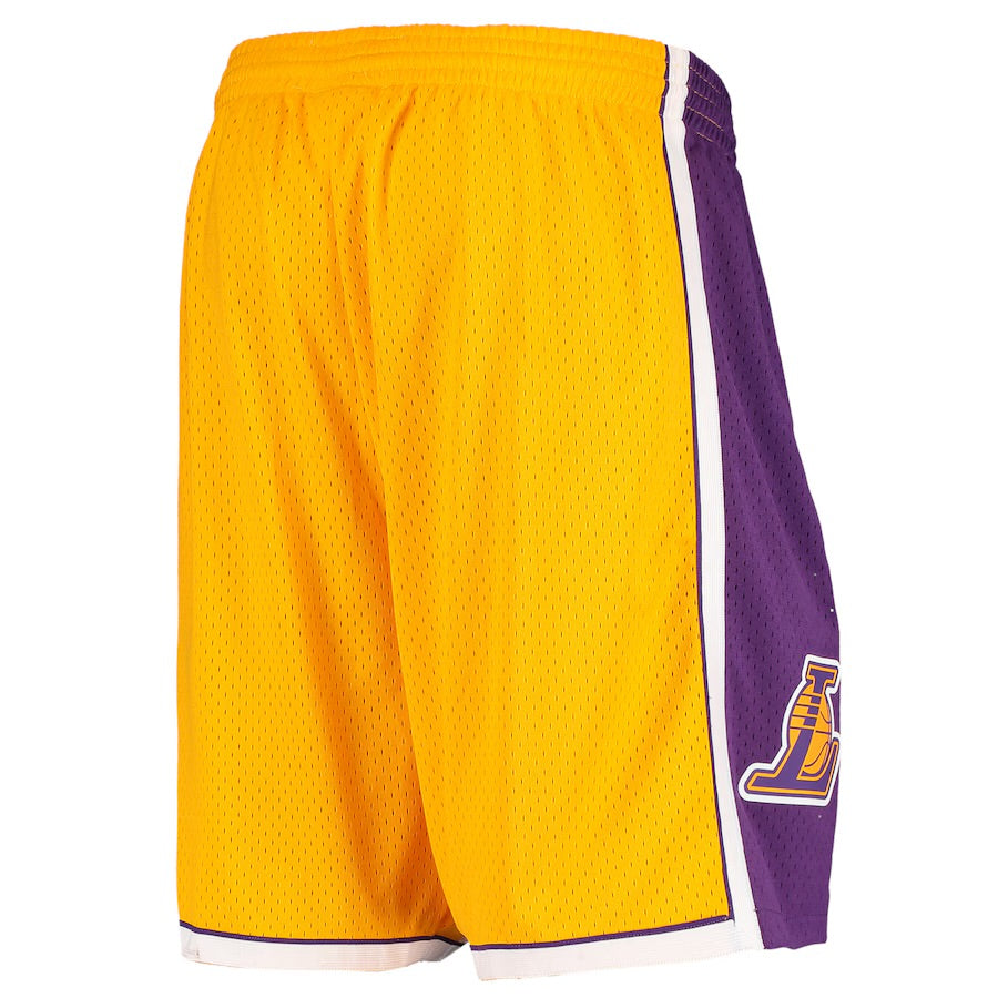 Men's Gold Los Angeles Lakers 2009/10 Hardwood Classics Swingman Basketball Shorts