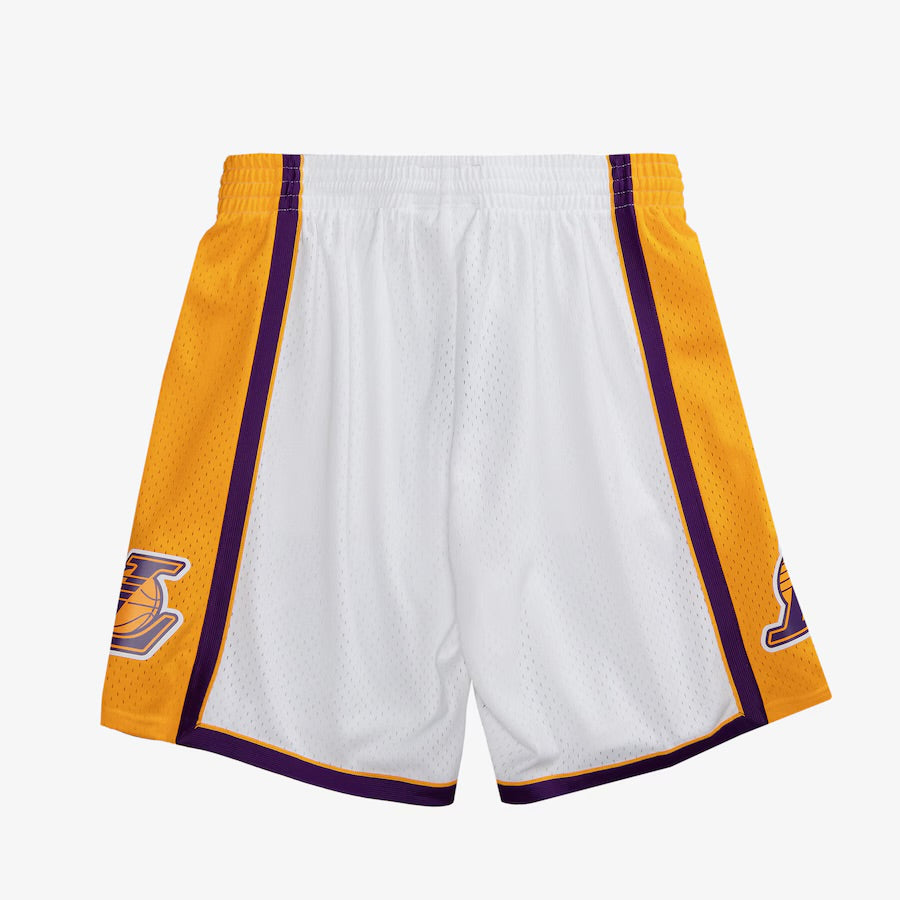 Men's White Los Angeles Lakers 2009/10 Hardwood Classics Swingman Basketball Shorts