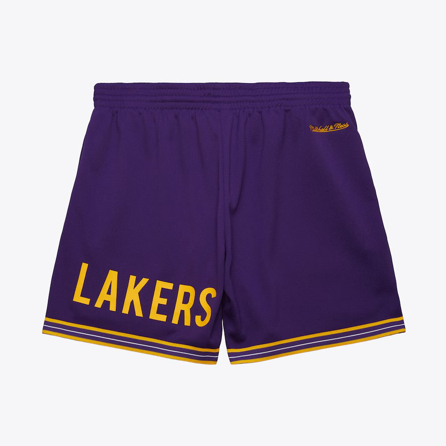 Men's Purple Los Angeles Lakers Team Origins Mesh Shorts