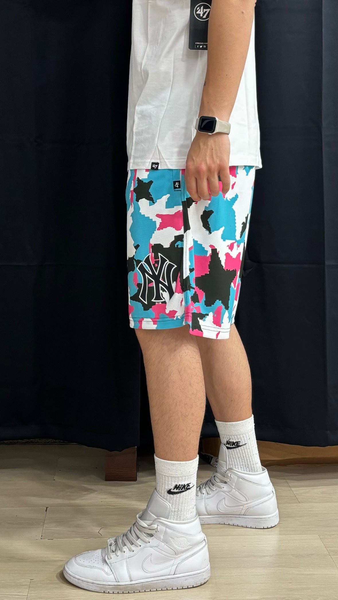 47’ shorts New York neon Blue