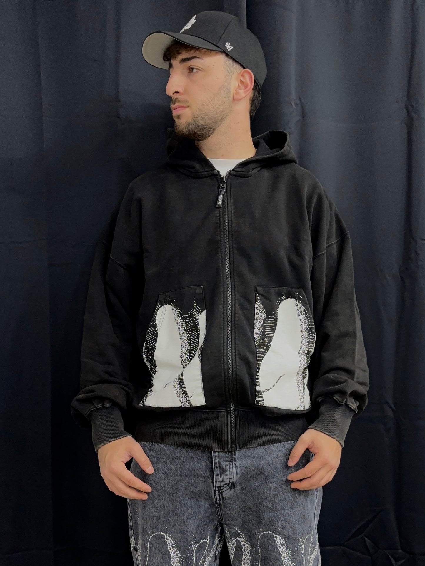 Octopus Pocket Zip Hood