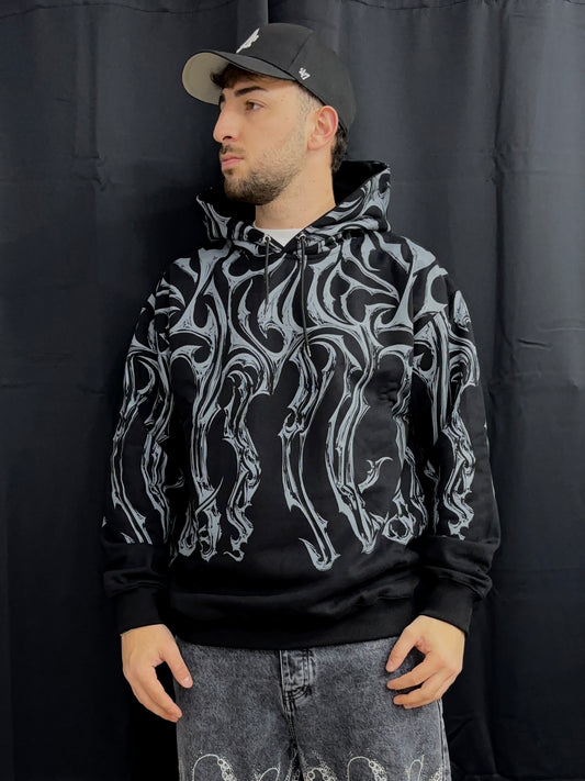 Octopus Tribal Blade Hoodie by Luca Devinu