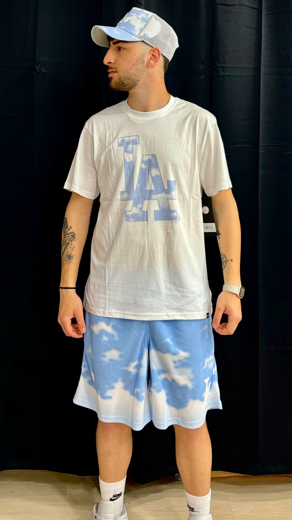 47’ t-shirt Los Angeles white wash