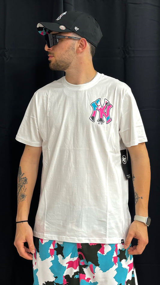 47’ t-shirt New York neon Blue