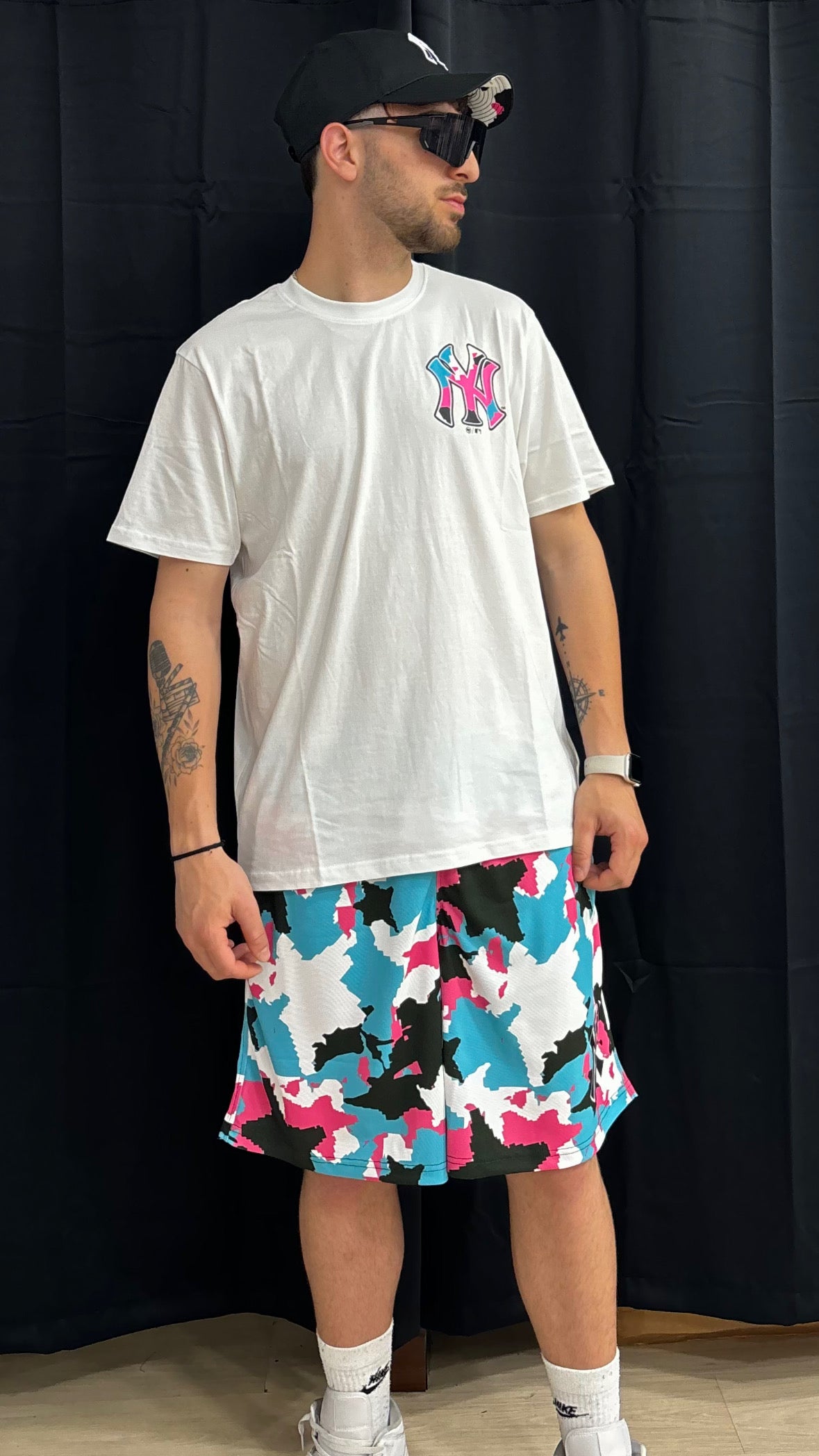 47’ shorts New York neon Blue