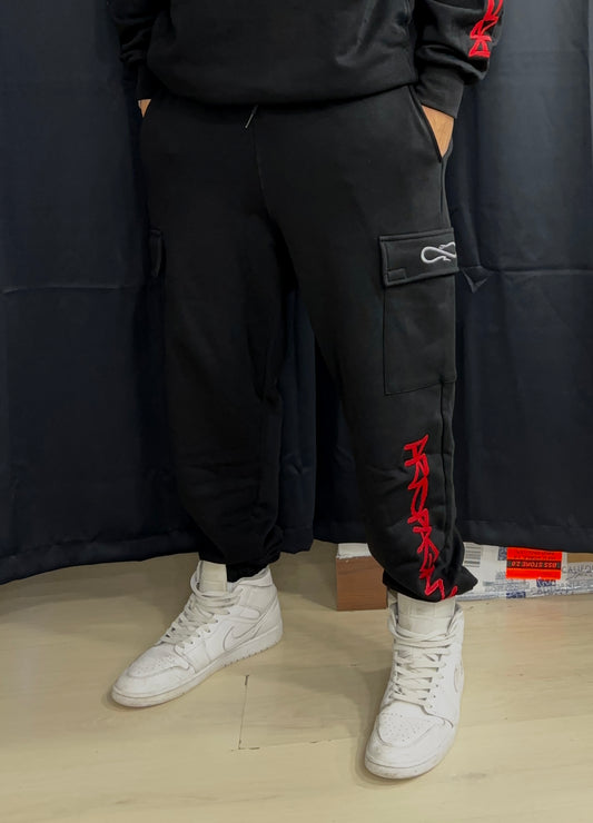 Logo Embroidery cargo Sweatpant