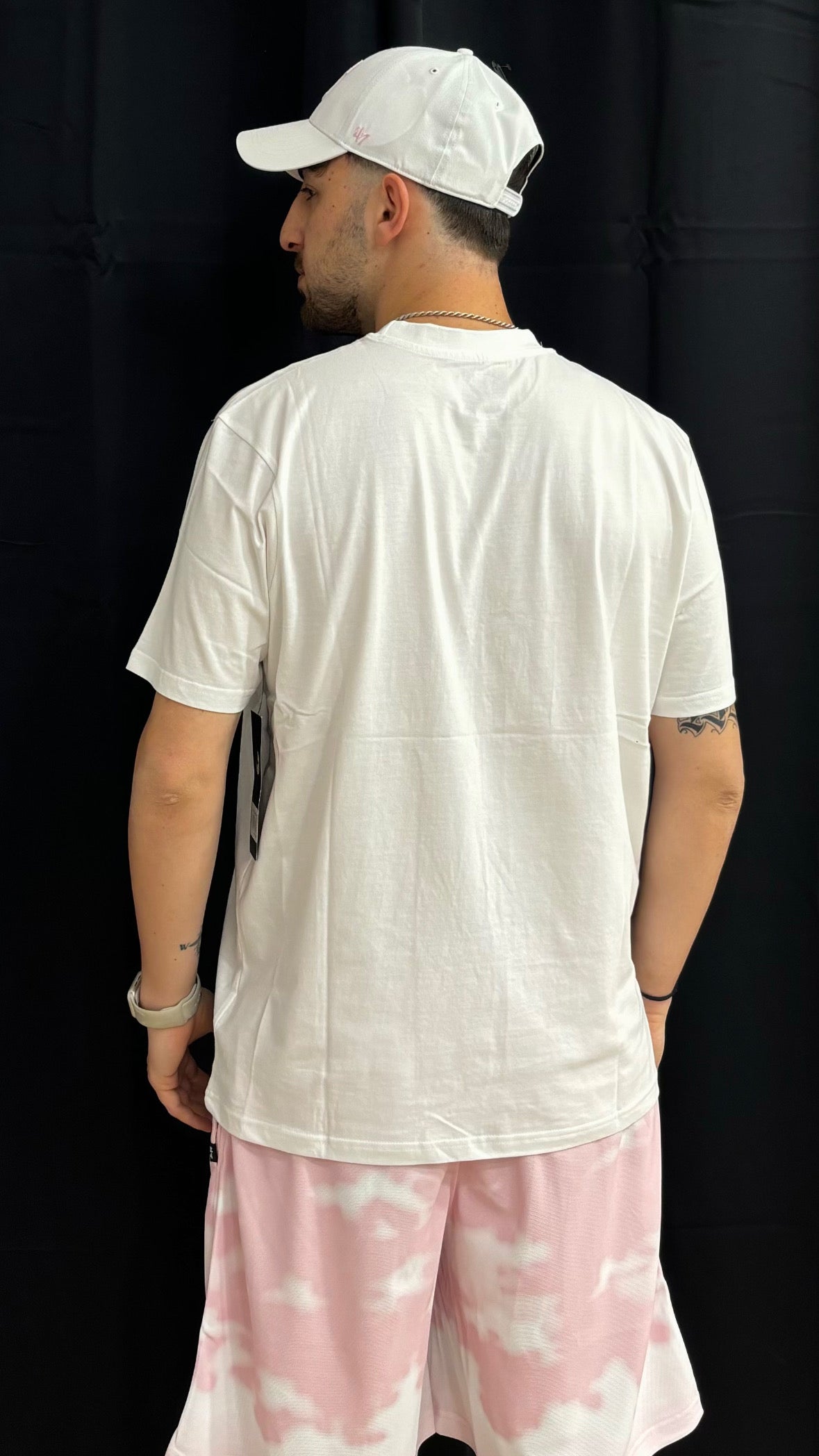 47’ t-shirt New York white wash