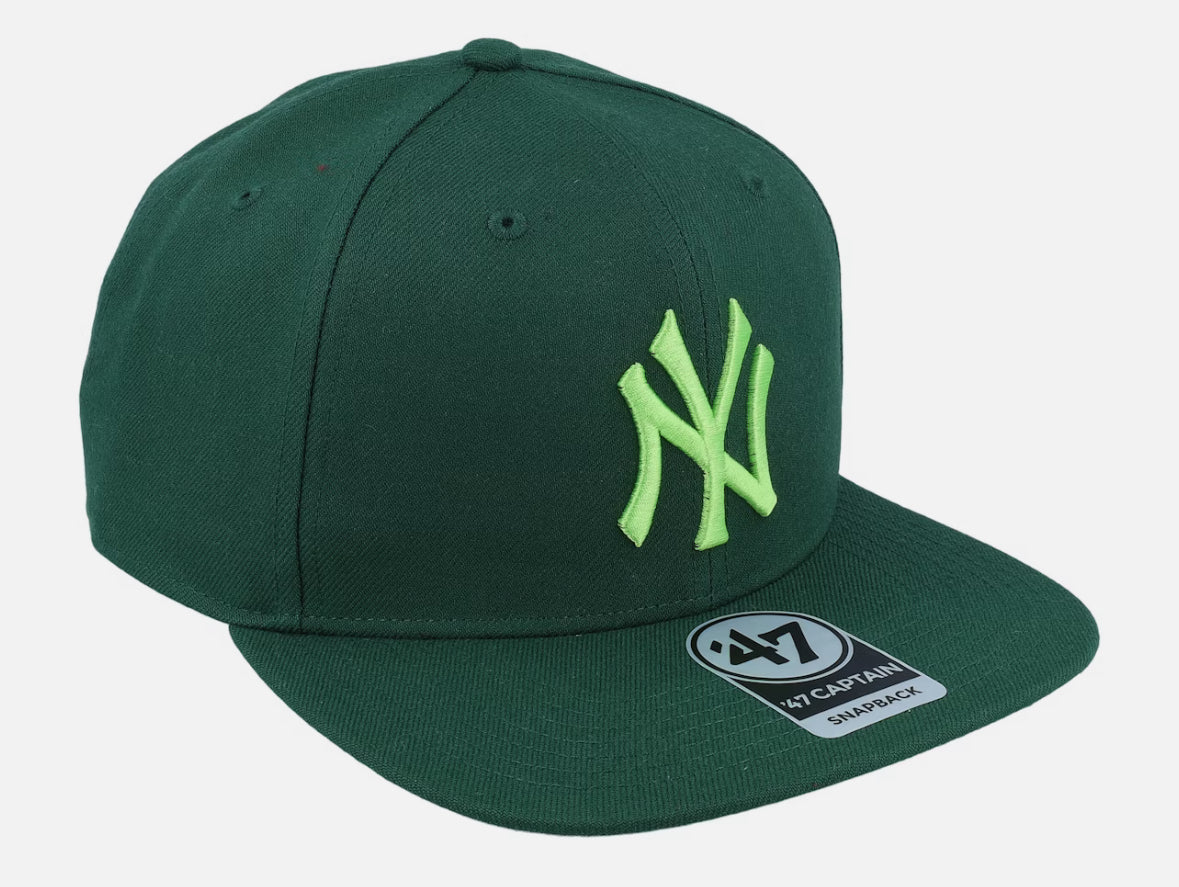 New York Yankees No Shot Captain Dark Green Snapback - 47 Brand