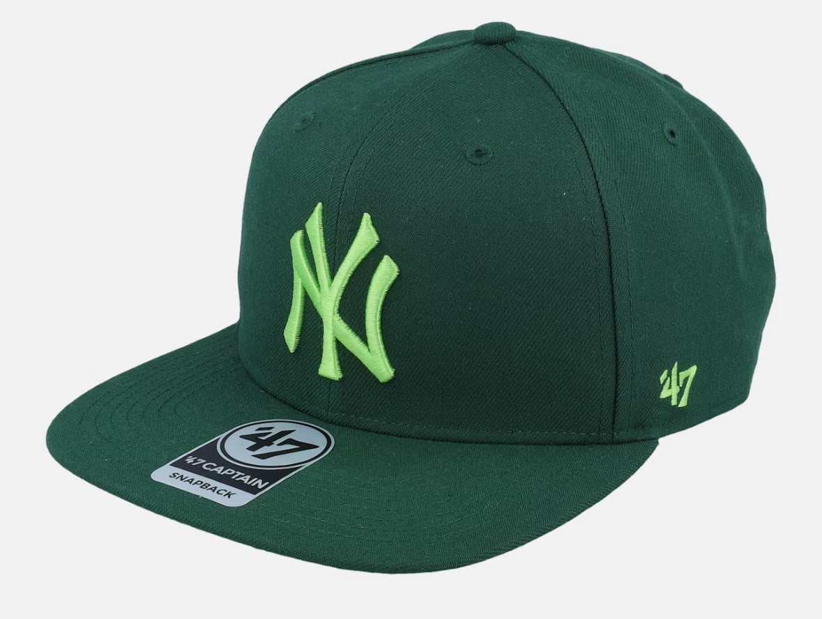 New York Yankees No Shot Captain Dark Green Snapback - 47 Brand
