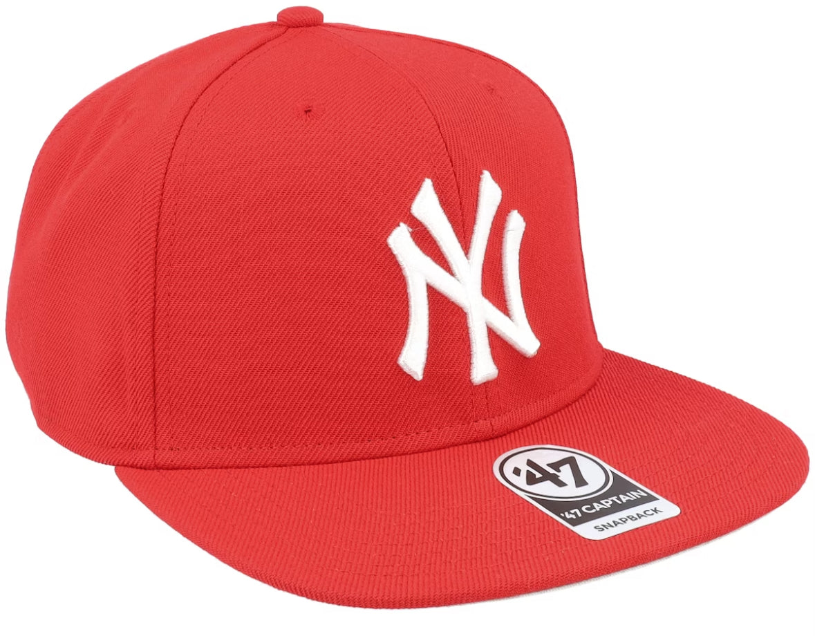 New York Yankees No Shot Captain Red Snapback - 47 Brand