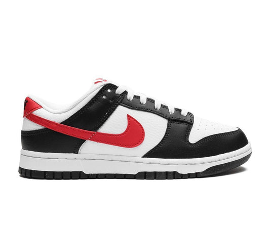 Dunk low panda swoosh red