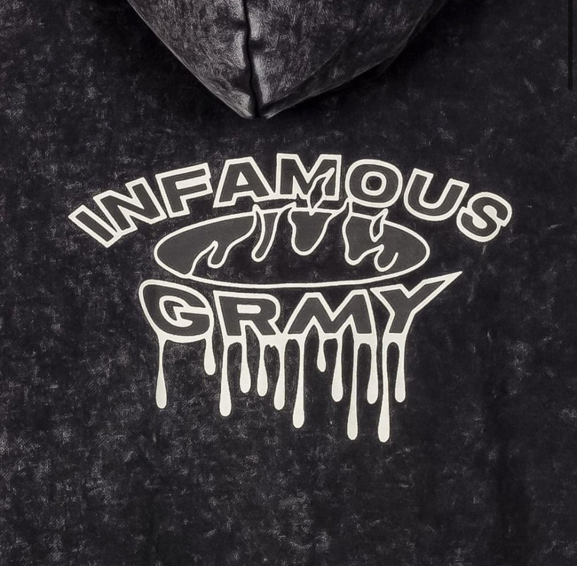 Grimey Follow The Dollar Washed Boxy Hoodie Washed Black