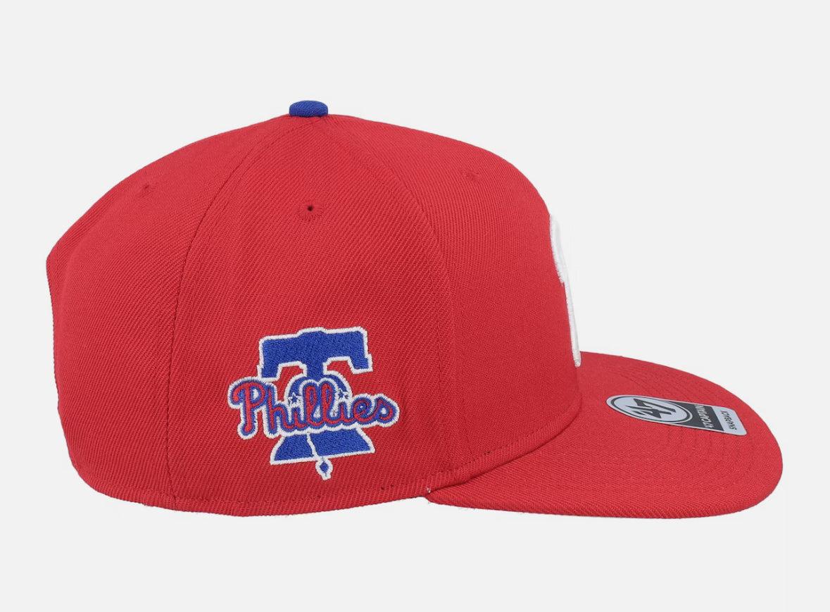 Philadelphia Phillies Replica Sure Shot Captain Red Snapback - 47 Brand