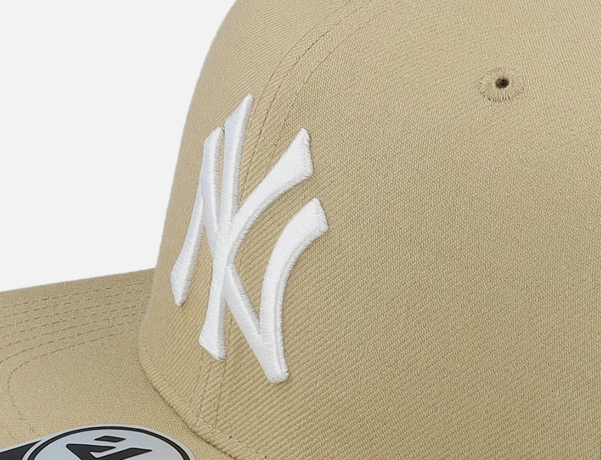 New York Yankees No Shot Captain Khaki/White Snapback - 47 Brand