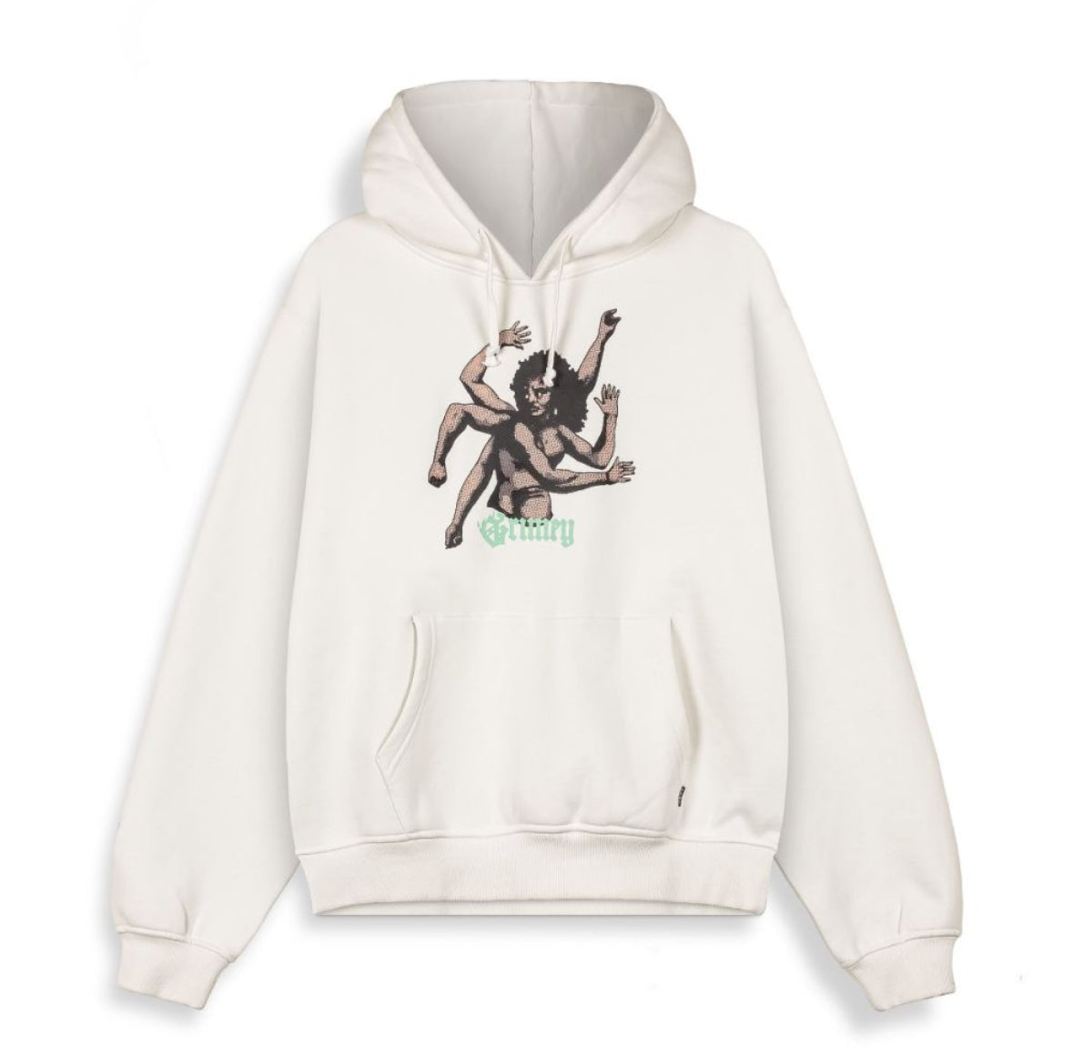 Grimey Saoirse Divine Council Boxy Hoodie Off White