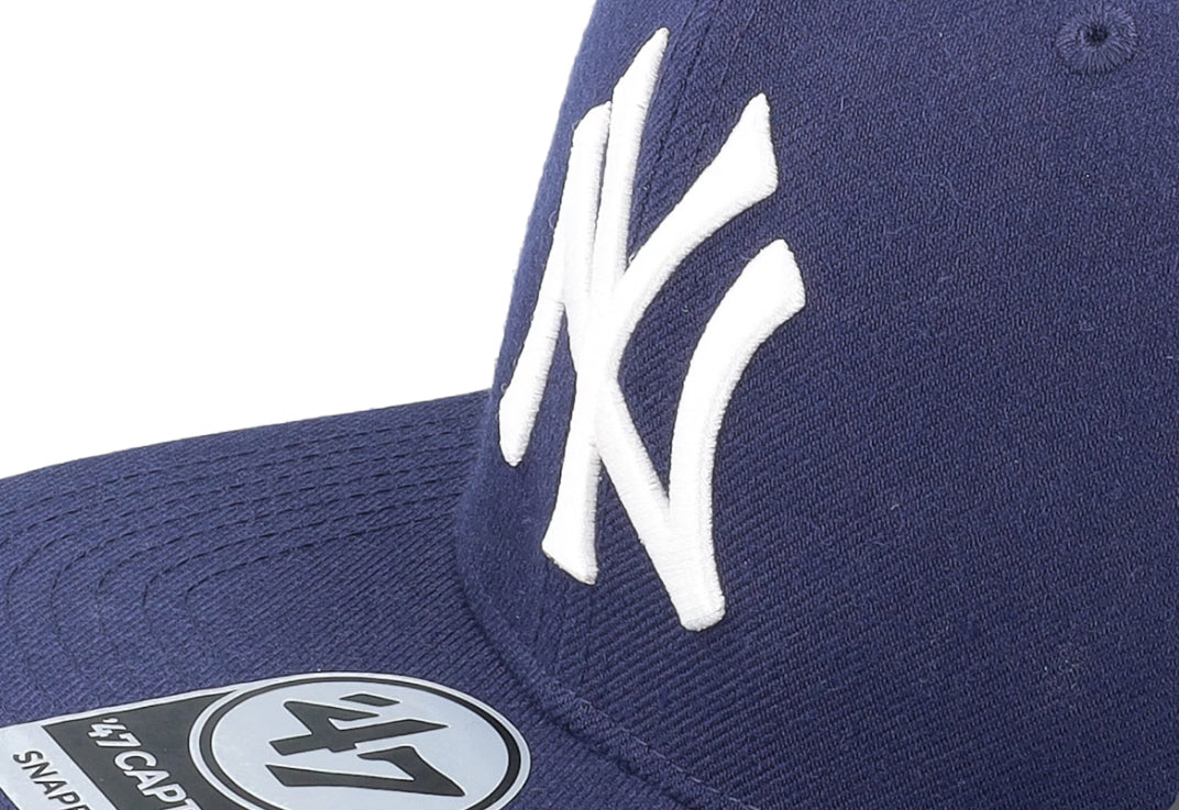 New York Yankees No Shot Captain Light Navy Snapback - 47 Brand