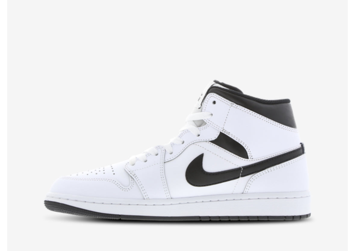 Jordan 1 mid Black/white