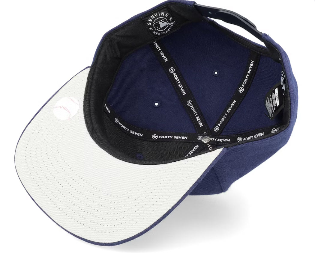 New York Yankees No Shot Captain Light Navy Snapback - 47 Brand