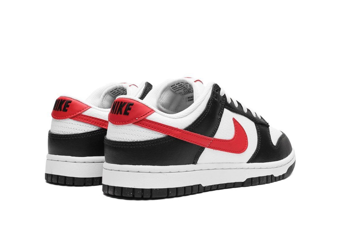 Dunk low panda swoosh red