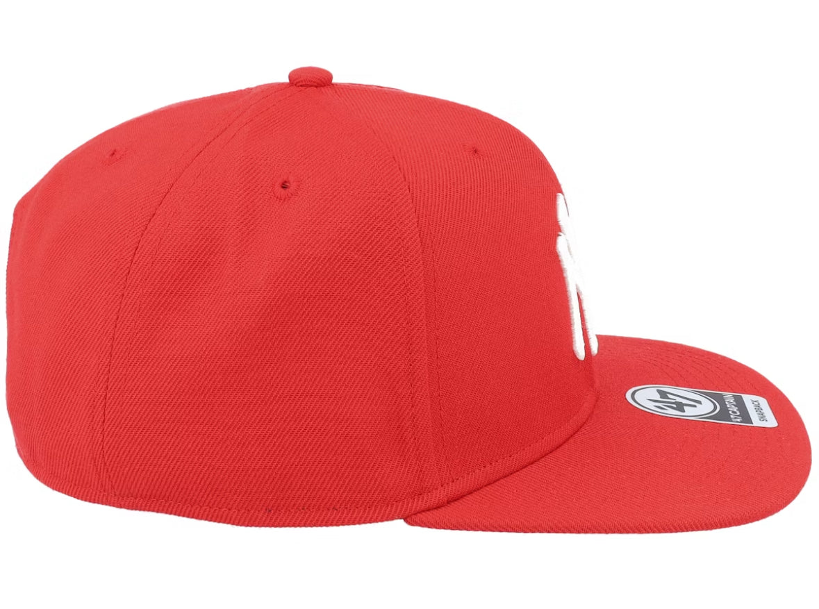 New York Yankees No Shot Captain Red Snapback - 47 Brand