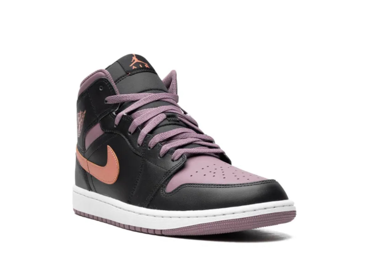Jordan 1 mid orange-Sky J mauve