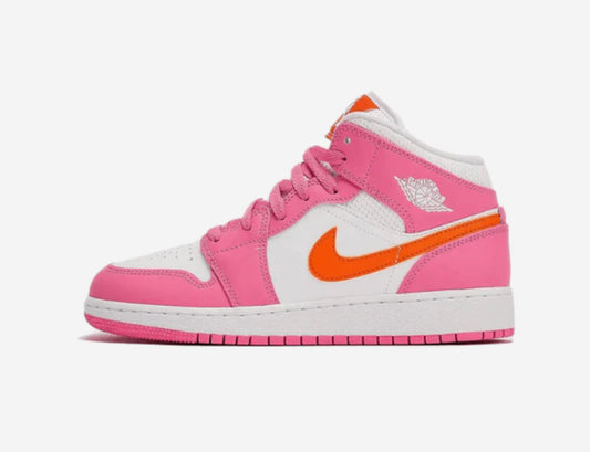 Jordan 1 Mid pinksicle safety orange