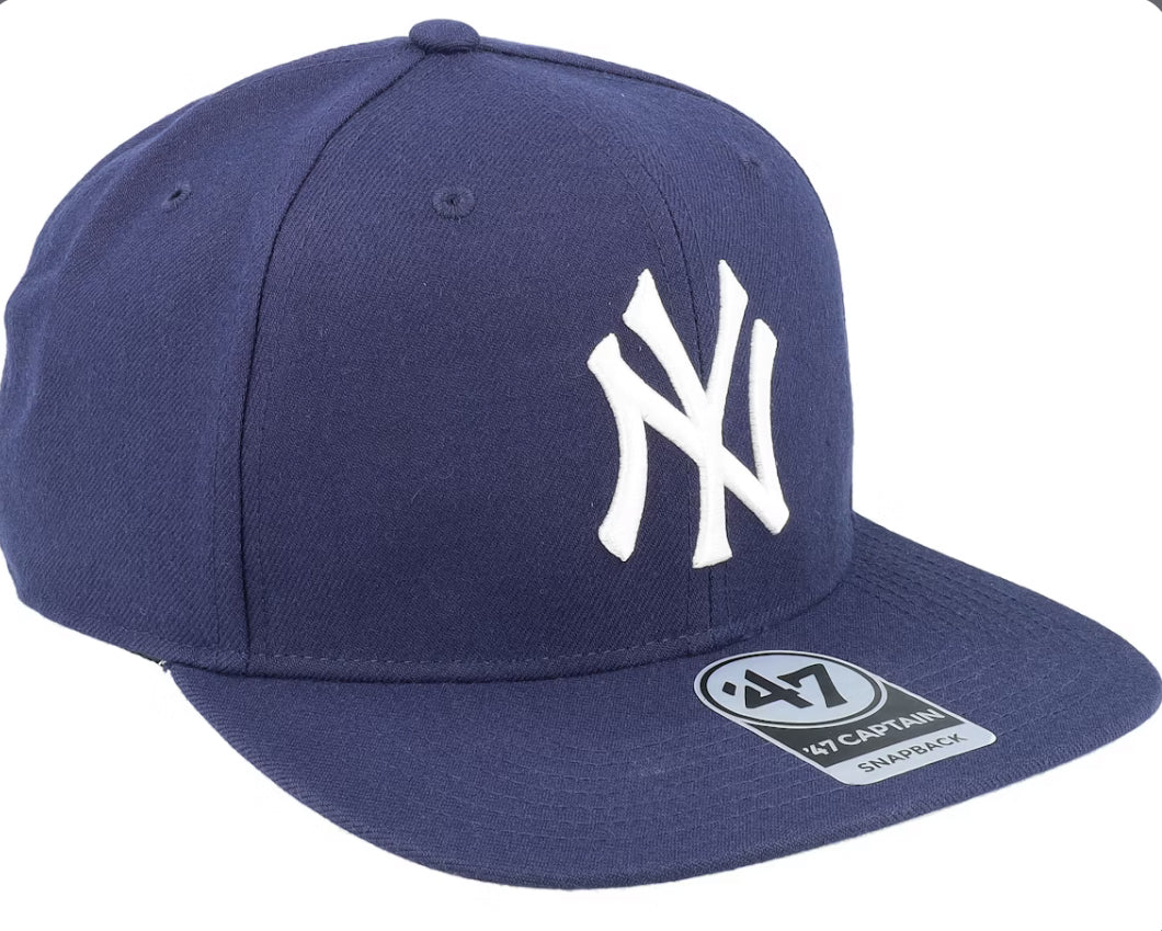 New York Yankees No Shot Captain Light Navy Snapback - 47 Brand