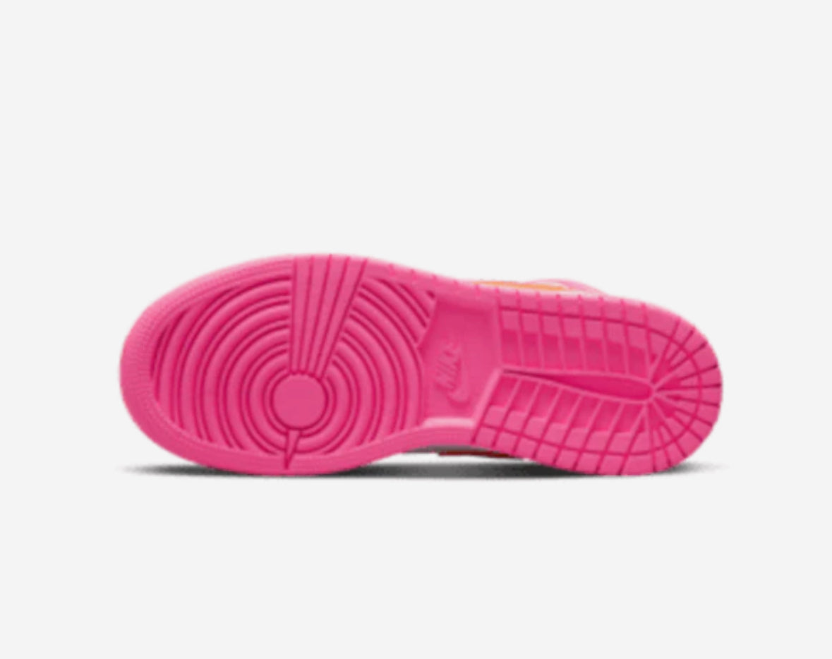 Jordan 1 Mid pinksicle safety orange