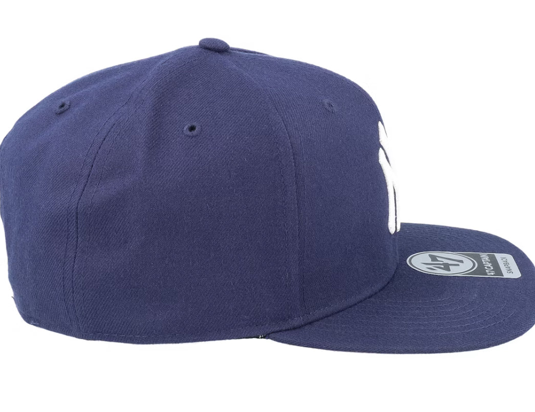 New York Yankees No Shot Captain Light Navy Snapback - 47 Brand