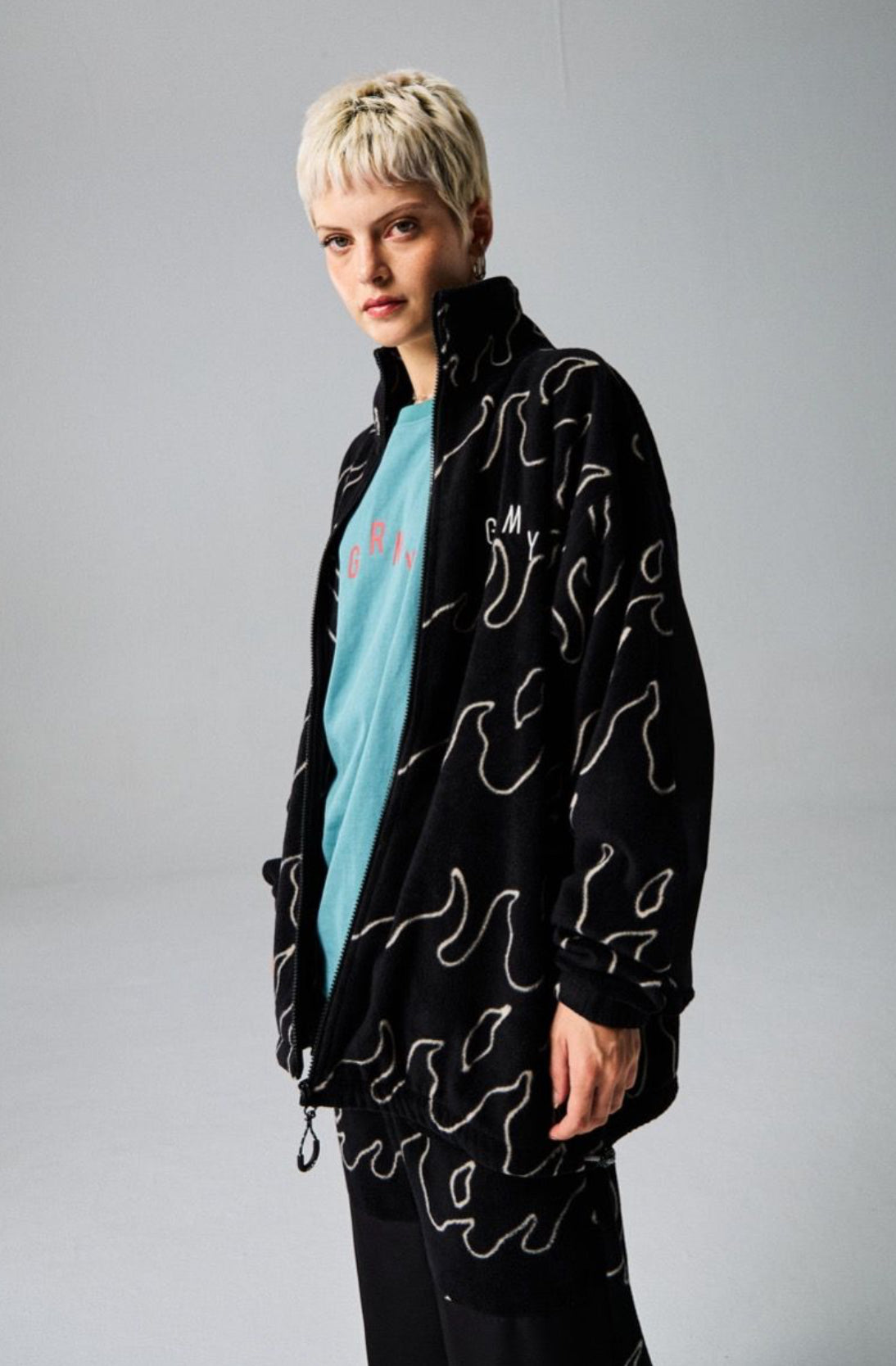 Grimey Voodoo Child Polar Fleece Jacket Black