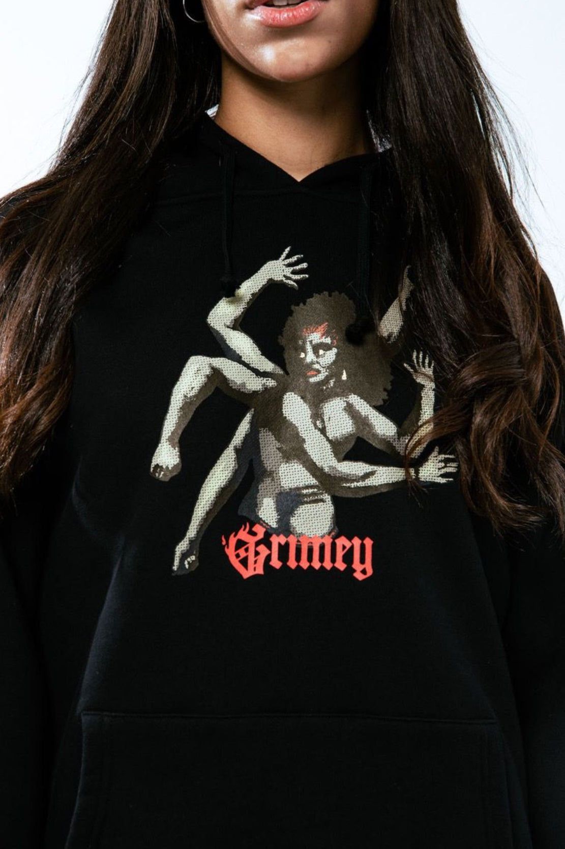 Sudadera Grimey Boxy Saoirse Divine Council Black