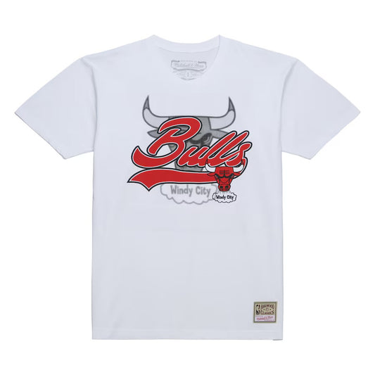 Men's White Chicago Bulls Oversweep T-Shirt