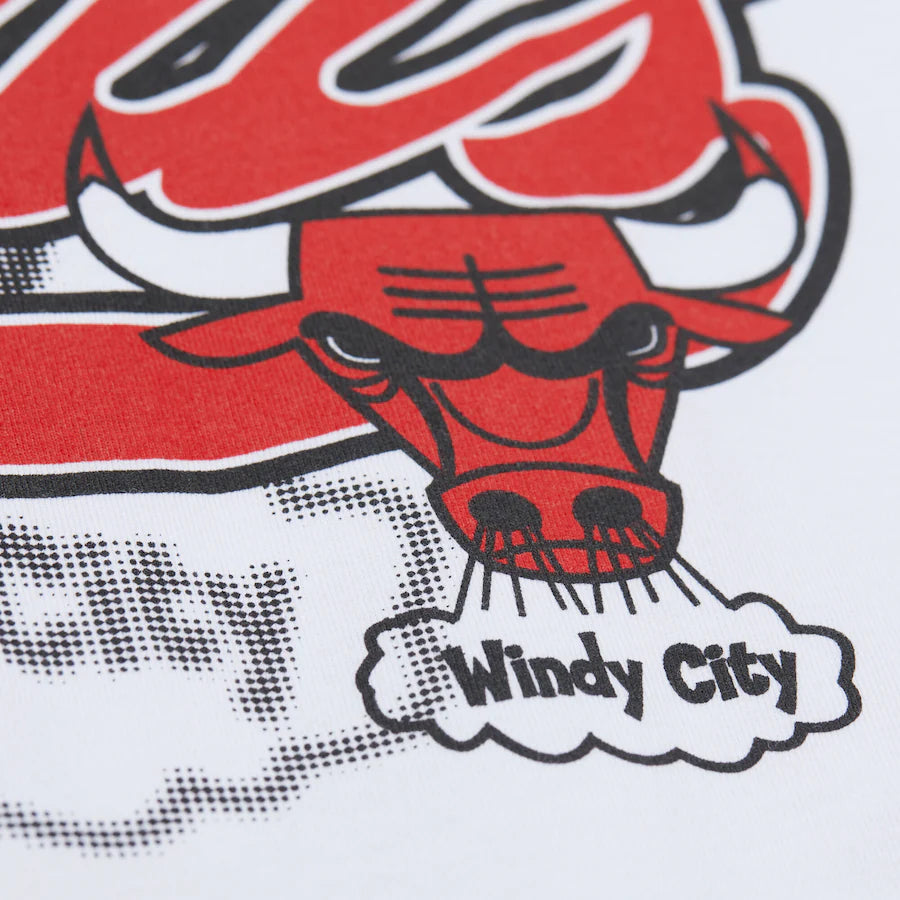 Men's White Chicago Bulls Oversweep T-Shirt