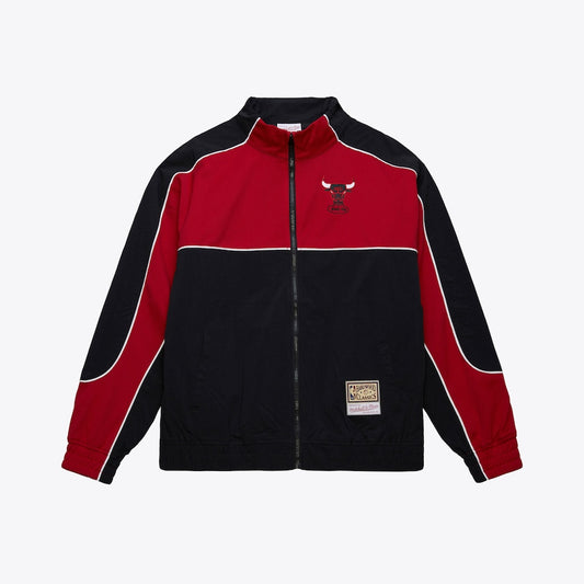 Men's Black Chicago Bulls Mesh Nylon Full-Zip Jacket