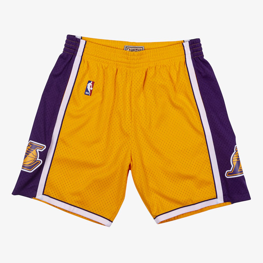 Men's Gold Los Angeles Lakers 2009/10 Hardwood Classics Swingman Basketball Shorts